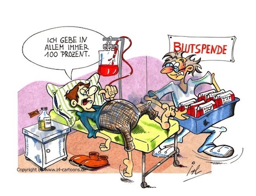 Cartoon: Blutspende (medium) by irlcartoons tagged blutspende,blut,plasma,gesundheit,spender,spende,praxis,klinik,arzt