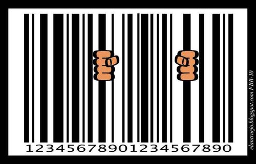 Cartoon: Codigo de barras (medium) by german ferrero tagged codigo,barras,consumo,capitalismo