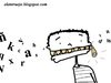 Cartoon: expresion (small) by german ferrero tagged expresion,silent,silencio,letras