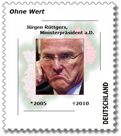 Cartoon: Rüttgers-Briefmarke (medium) by Paramantus tagged nrw,rüttgers,briefmarke,politiker