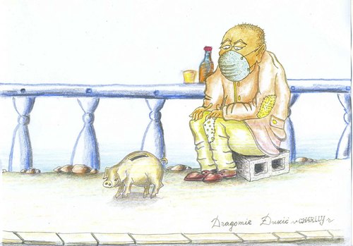 Cartoon: pig influenza (medium) by charlly tagged pig,influenza