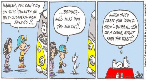 Cartoon: guilt-trip!. (medium) by noodles cartoons tagged hamish,scotty,dog,coco,sunny,campervan