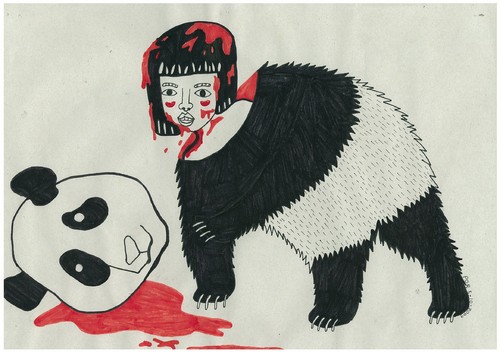 Cartoon: panda (medium) by nolanolee tagged panda