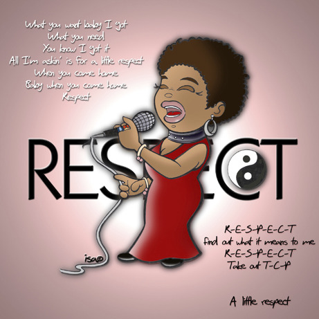 Cartoon: Aretha Franklin (medium) by isacomics tagged music,comics,respect,caricature