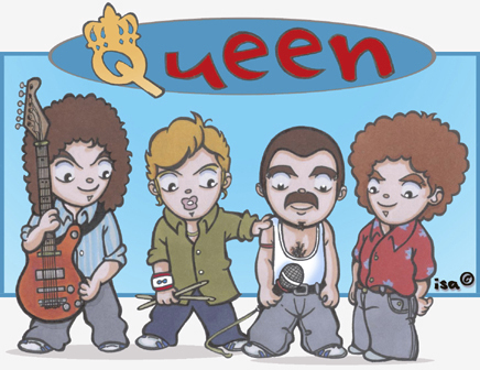 Cartoon: Queen (medium) by isacomics tagged music,comics,isa,isacomics