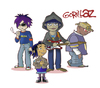 Cartoon: Gorillaz (small) by isacomics tagged isacomics isa comics music caricature