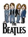 Cartoon: The Beatles (small) by isacomics tagged isacomics isa comics music caricature