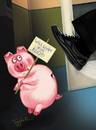 Cartoon: Money Saving Expert (small) by trayko tagged money,piggy,banks,bank,saving