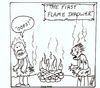 Cartoon: first flame thrower (small) by cartoonme1 tagged caveman,dinosaur,funny,weird,fire,odd,stupid