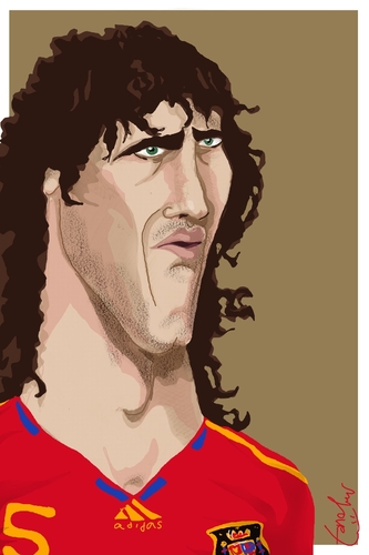 Cartoon: Carles Puyol (medium) by Bravemaina tagged carles,puyol,spain,soccer,football,barcelona