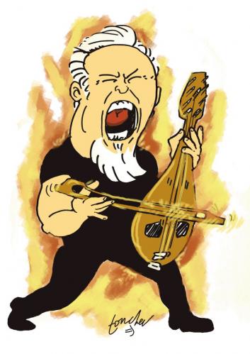 Cartoon: James Hetfield (medium) by Bravemaina tagged james,hetfield,metallica