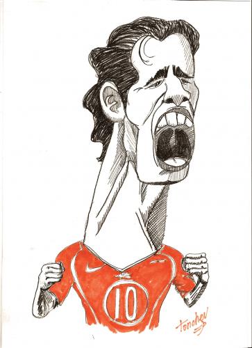 Cartoon: Ruud van Nistelrooy (medium) by Bravemaina tagged ruud,van,nistelrooy,soccer,football,euro,2008