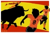 Cartoon: Running scared (small) by Bravemaina tagged spain,netherlands,soccer,football,world,cup