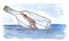 Cartoon: Survival (small) by Mihail tagged sea survival man boat message