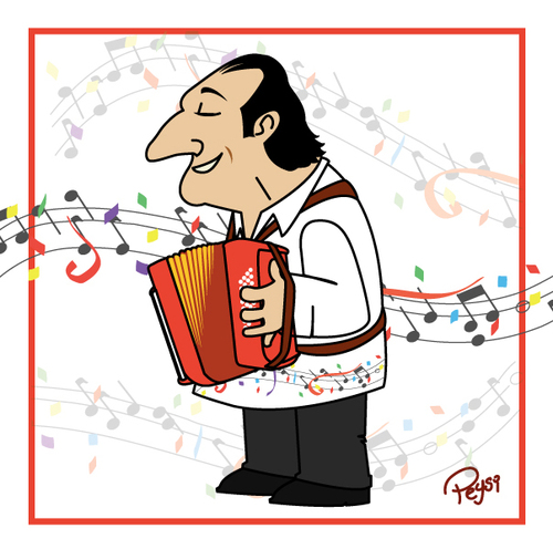 Cartoon: Carlos Mejia Godoy (medium) by ELPEYSI tagged mejia,godoy,cantante,nicaragua