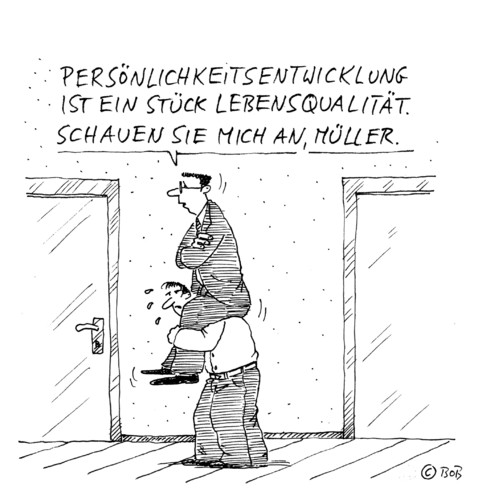 Cartoon: Paßt doch!!! (medium) by Christian BOB Born tagged chef,persönlichkeit,hierarchie,müller,unterdrückung,chef,persönlichkeit,hierarchie,müller,unterdrückung