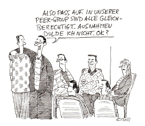 Cartoon: Spielregeln (medium) by Christian BOB Born tagged gruppe,peergroup,gleichheit,ungleichheit,chef,spielregeln