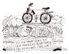 Cartoon: Du schaffst das (small) by Christian BOB Born tagged rad auto deutschland reisen ausdauer sport