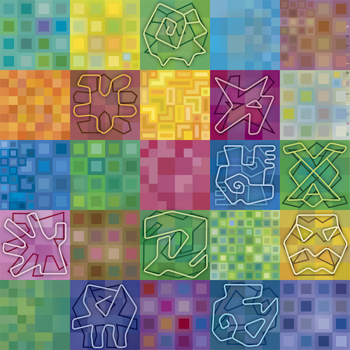 Cartoon: Active Cells 2026 (medium) by constable tagged figures,fantasy,pattern,abstract,colors,compositions,squares