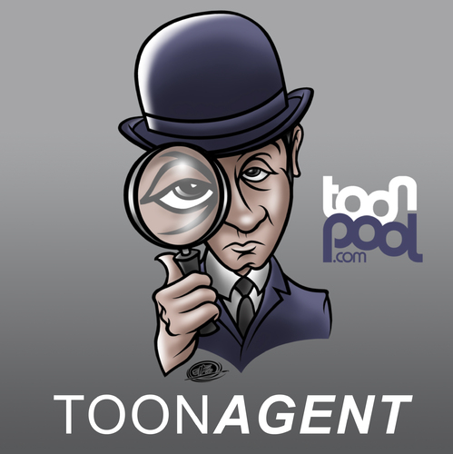 Cartoon: toonagent icon (medium) by elle62 tagged toonagent