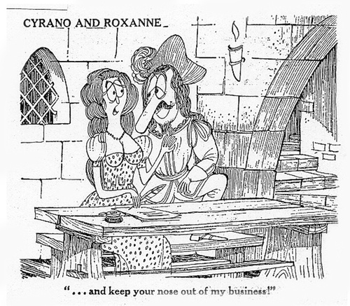 Cartoon: Cyrano (medium) by LAINO tagged cyrano,roxanne