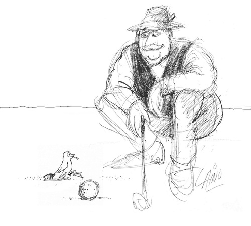 Cartoon: Golfer (medium) by LAINO tagged golfer
