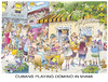 Cartoon: Cubans in Miami (small) by LAINO tagged miami,cubans,tourists,domino,games,hobby