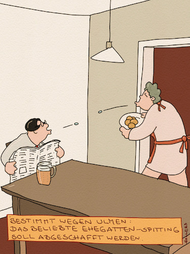 Cartoon: Ehegattenspitting (medium) by hollers tagged ulmen,fernandes,ehe,social,media,pornobilder,ulmen,fernandes,ehe,social,media,pornobilder