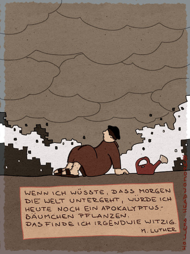 Cartoon: Handeln! (medium) by hollers tagged luther,apfelbäumchen,weltuntergang,unwetterkatastrophen,cop16,spanien,klima,klimaschutz,klimaerwärmung,handeln,klimakonferenz,naturschutz,klimawandel,luther,apfelbäumchen,weltuntergang,unwetterkatastrophen,spanien,klima,klimaschutz,klimaerwärmung,handeln,klimakonferenz,naturschutz,klimawandel