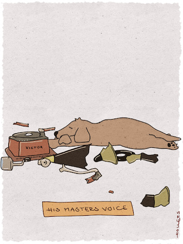 Cartoon: His masters voice (medium) by hollers tagged his,masters,voice,grammophon,hund,francis,barraud,logo,erziehung,kaputtbeissen,his,masters,voice,grammophon,hund,francis,barraud,logo,erziehung,kaputtbeissen