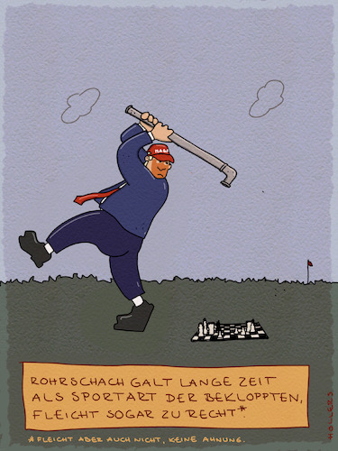 Cartoon: Rohrschach (medium) by hollers tagged rorschachtest,rorschach,schach,trump,sport,psychoanalyse,psychologie,golf,demokratie,rorschachtest,rorschach,schach,trump,sport,psychoanalyse,psychologie,golf,demokratie