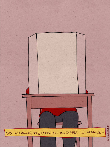 Cartoon: So (medium) by hollers tagged deutschland,wählen,wahllokal,umfragen,schlagzeilen,parteien,regierung,bundestag,kanzler,medien,berichterstattung,deutschland,wählen,wahllokal,umfragen,schlagzeilen,parteien,regierung,bundestag,kanzler,medien,berichterstattung