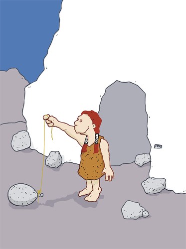 Cartoon: Steinzeit (medium) by hollers tagged steinzeit,stone,age,luftballon,balloon,mädchen,girl,stein,steinzeit,luftballon,balloon,mädchen