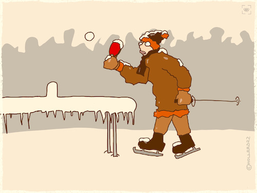 Cartoon: winter games. last day (medium) by hollers tagged winter,games,table,tennis,sports,snow,wintersports,winter,games,table,tennis,sports,snow,wintersports