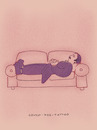 Cartoon: Couch potato (small) by hollers tagged edgar,allen,poe,couch,potato,tattoo,psycho,therapy,mental,health