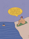 Cartoon: Harald (small) by hollers tagged inselbegabung,sommer,baden,see,insel,autismus,genie,begabung