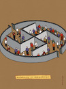 Cartoon: Irrgarten (small) by hollers tagged irrgarten,labyrinth,hakenkreuz,nazis,rechtsradikal,orientierung,ausweg,andrang,zulauf
