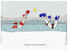 Cartoon: Winter-beachvolleyball (small) by hollers tagged wintersports,beachvolleyball,volleyball,beach,olympic,games,freeze,snow