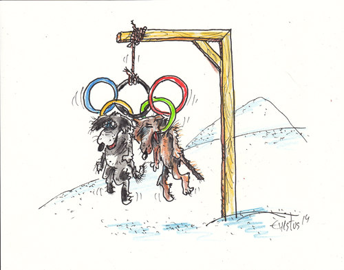 Cartoon: WELCOME TO SOCHI ! (medium) by Erki Evestus tagged sochi