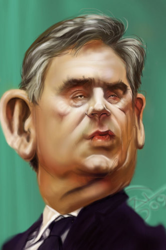 Cartoon: Gordon Brown (medium) by salnavarro tagged caricature,digital,international,politics