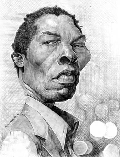 Cartoon: isaach de bankole (medium) by salnavarro tagged caricature,pencil,cinema,star