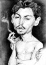 Cartoon: johny depp (small) by salnavarro tagged caricature pencil hollywood icon johny depp