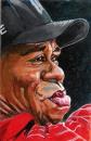 Cartoon: Tiger Woods (small) by salnavarro tagged caricature painting acrylic golf tiger woods