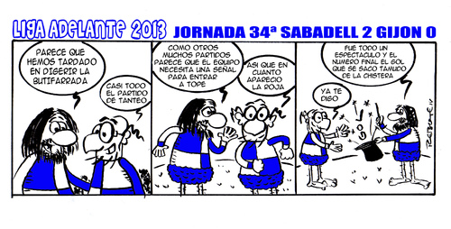 Cartoon: Division Maldita 34 (medium) by rebotemartinez tagged liga,adelante,sabadell