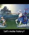Cartoon: Make History! (small) by Stan Groenland tagged cartoon,athletics,history,knights,castle,heroesolympics,champions