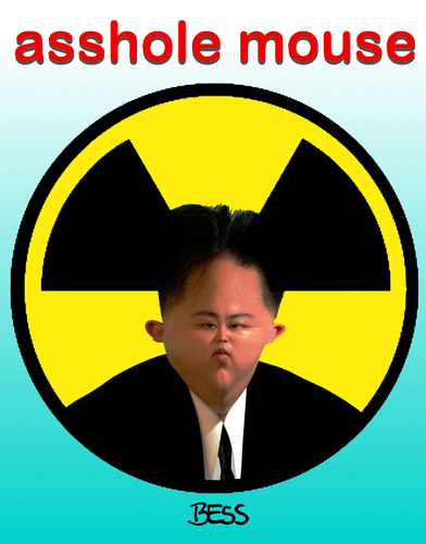 Cartoon: asshole mouse (medium) by besscartoon tagged jong,kim,diktator,nordkorea,drohung,krieg,atombombe,atomwaffen,un,mouse,arschloch,asshole,usa,südkorea,maus,bess,besscartoon