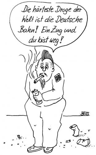 Cartoon: die Droge (medium) by besscartoon tagged besscartoon,bess,bahn,deutsche,db,drogen,mann