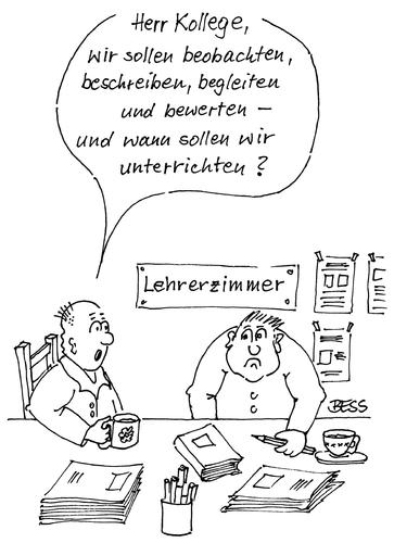 Cartoon: Die vier B (medium) by besscartoon tagged schule,lehrer,bildung,unterricht,bildungsreform,bess,besscartoon