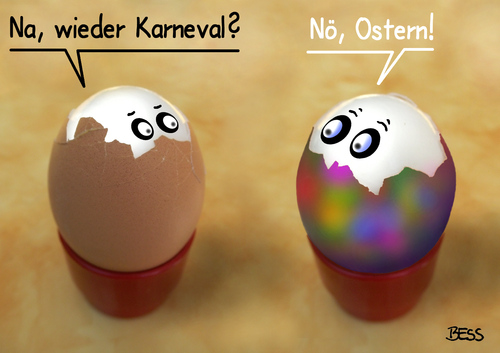 Cartoon: Frohe Ostern (medium) by besscartoon tagged eier,hase,karneval,osterhase,ostern,fest,aufersteheung,christentum,kirche,religion,katholisch,evangelisch,kreuz,kreuzigung,jesus,bess,besscartoon