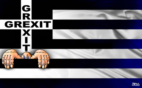 Cartoon: Grexit (medium) by besscartoon tagged griechenland,grexit,graccident,pulverfass,alexis,tsipras,syriza,eu,europa,euro,schuldenschnitt,rettungsschirm,bess,besscartoon